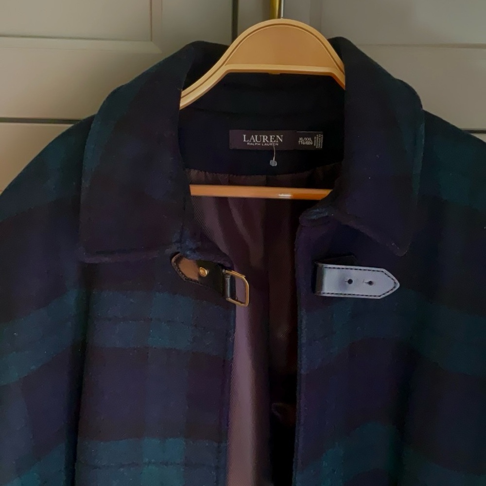 Lauren Ralph Lauren Dark Plaid Jacket with Buckle